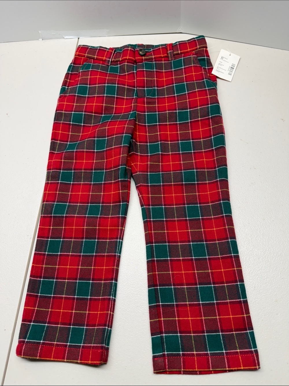 Boys Plaid Dress Pants - Holiday Traditions - Red. NWT